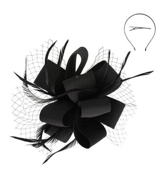 SOFTLY SPOKEN FASCINATOR - BLACK