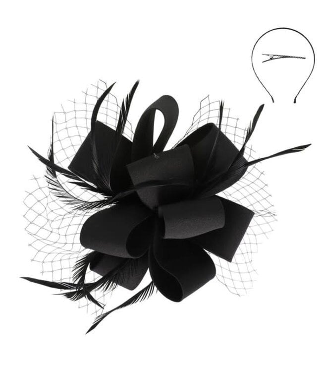 SOFTLY SPOKEN FASCINATOR - BLACK