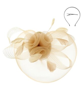 Bold Move Fascinator - CAMEL