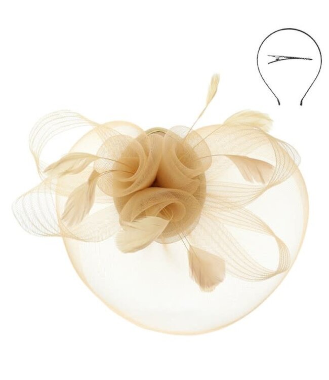 Bold Move Fascinator - CAMEL