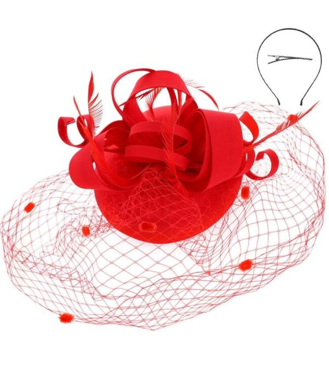 TAKE CHARGE FASCINATOR - RED