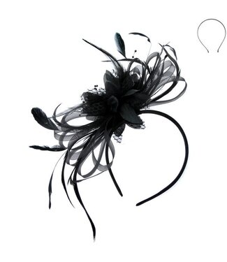 TAKE CARE FASCINATOR - BLACK