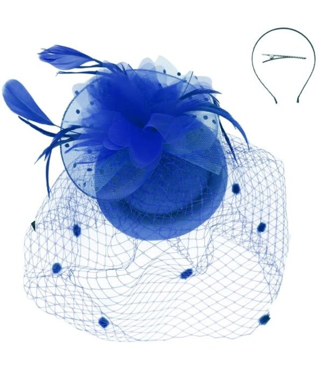 HAPPY THOUGHTS FASCINATOR - ROYAL BLUE