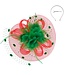 FLORAL GETAWAY FASCINATOR - RED/GREEN