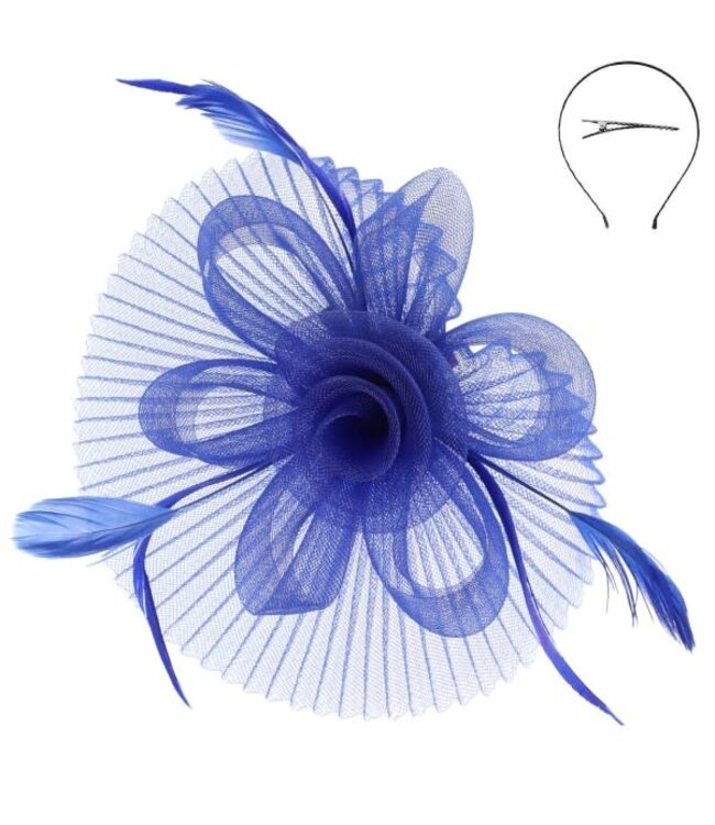 CROWNED IN CONFIDENCE FASCINATOR - ROYAL BLUE