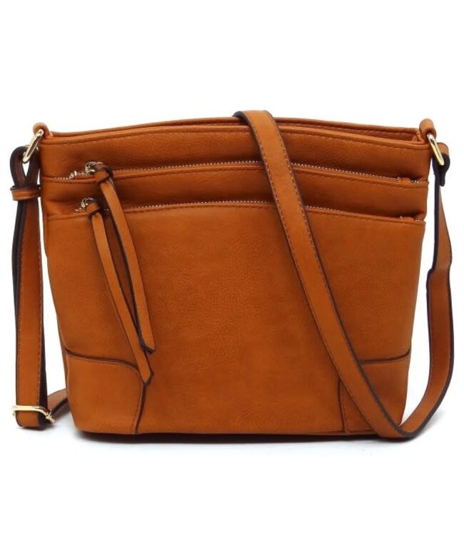 CARRY ME ALONG CROSS BODY BAG  - TAN