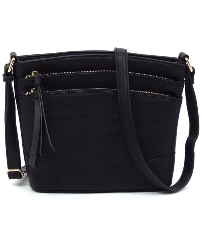 CARRY ME ALONG CROSS BODY BAG  - BLACK