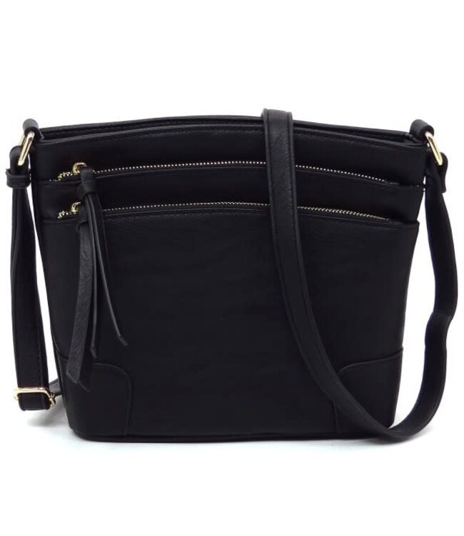 CARRY ME ALONG CROSS BODY BAG  - BLACK