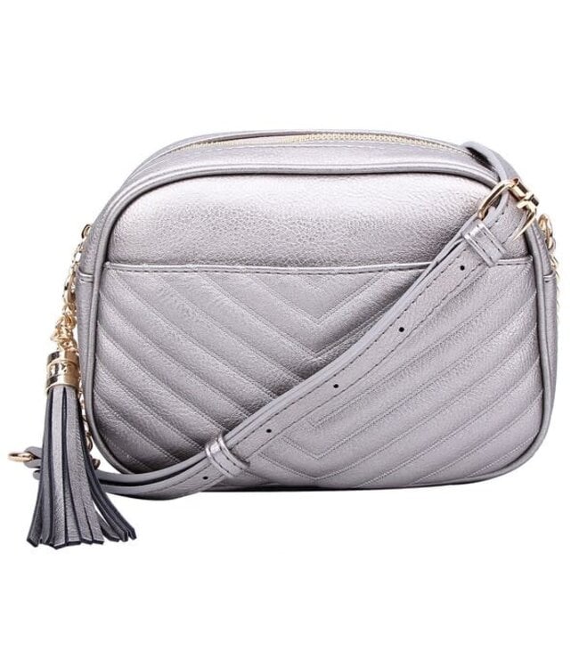 WIN ME OVER CROSS BODY BAG - PEWTER