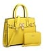 PLAYING IMPORTANT 2PC HANDBAG SET - YELLOW