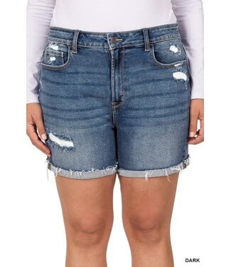 PLUS GIVE IT A GO DENIM SHORTS