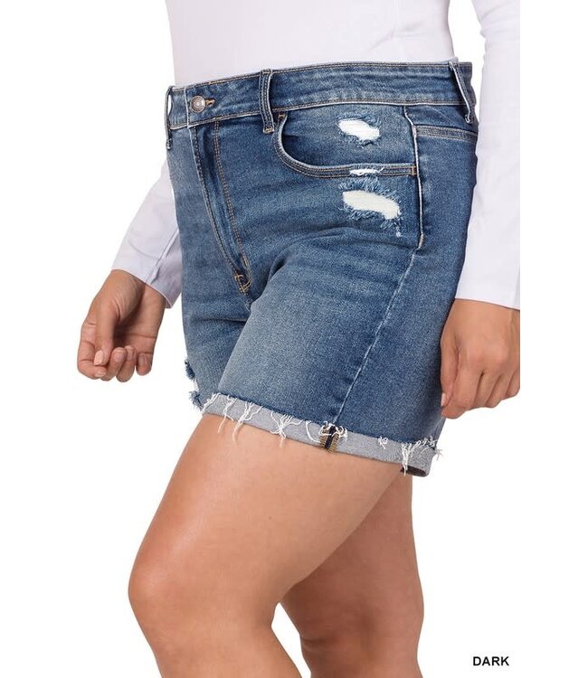 PLUS GIVE IT A GO DENIM SHORTS