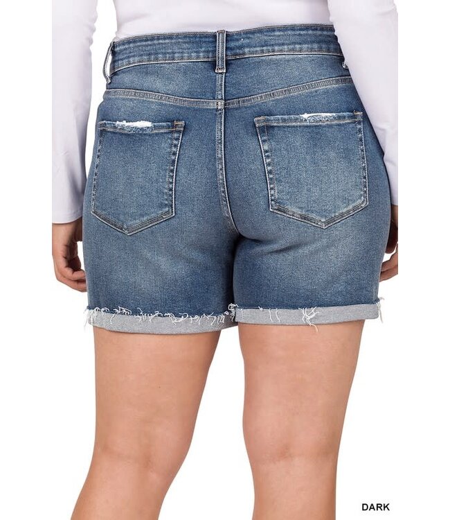 PLUS GIVE IT A GO DENIM SHORTS