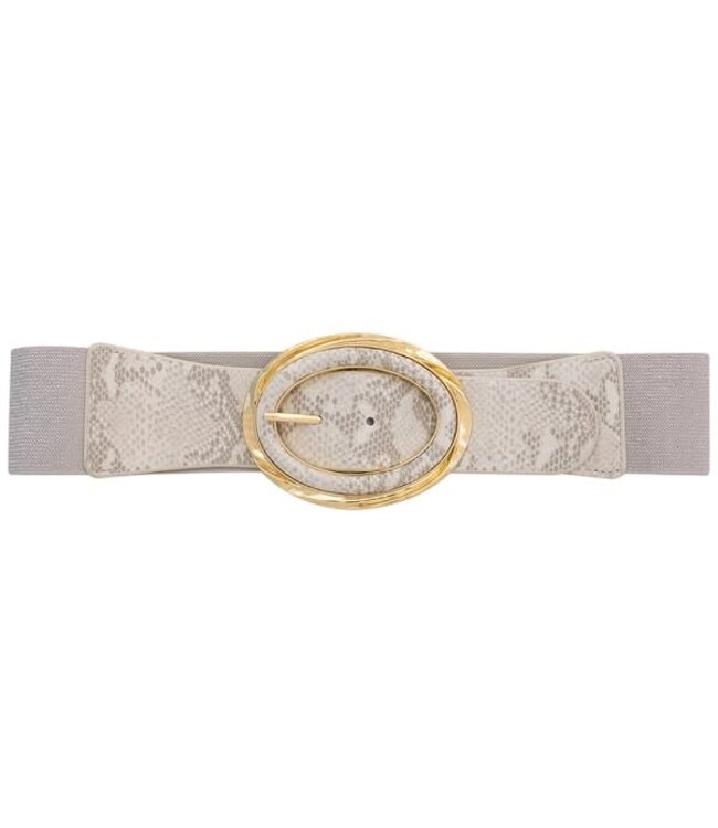 WHAT A CATCH SNAKESKIN BELT - SILVER