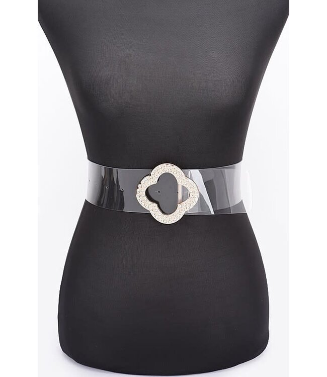FEELING CLASSY CLEAR BELT - GOLD