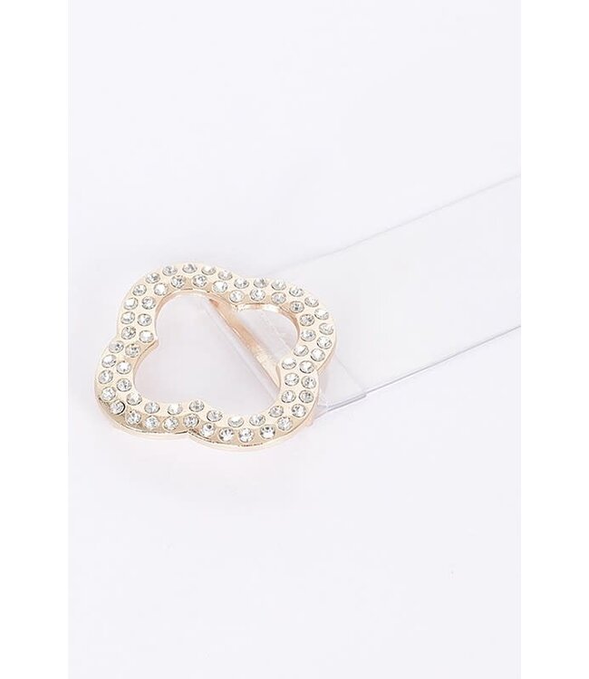 FEELING CLASSY CLEAR BELT - GOLD