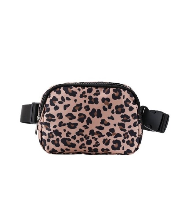 TRAVEL BUDDY CROSS BODY FANNY PACK - LEOPARD