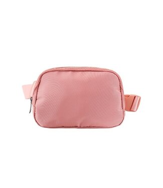 TRAVEL BUDDY CROSS BODY FANNY PACK - ROSE