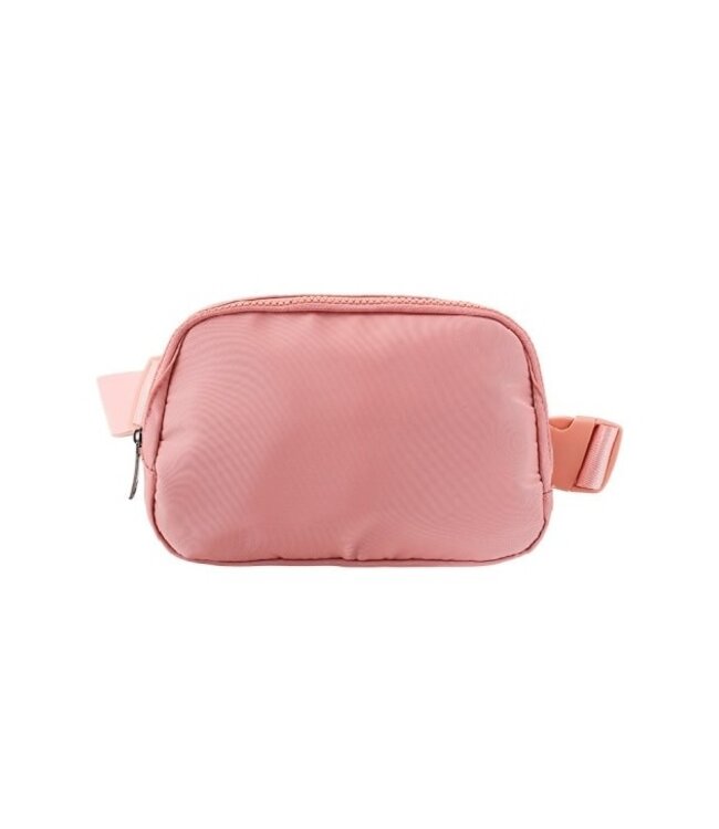 TRAVEL BUDDY CROSS BODY FANNY PACK - ROSE