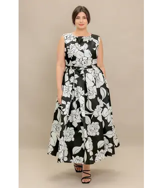 PLUS ROSE TO THE OCCASSION MIDI DRESS