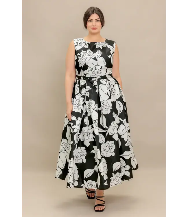 PLUS ROSE TO THE OCCASSION MIDI DRESS