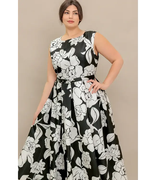 PLUS ROSE TO THE OCCASSION MIDI DRESS