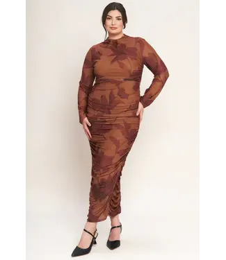 PLUS HIDDEN SHADOWS MESH DRESS