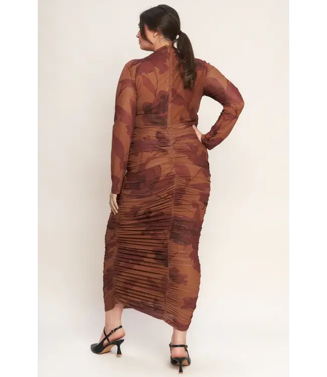 PLUS HIDDEN SHADOWS MESH DRESS