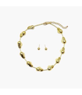 Wrecker Ball Necklace Set - Gold