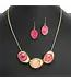 Melt With You Necklace Set - Red Pink