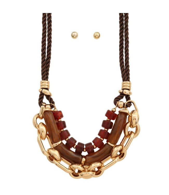 Hold On Tight Necklace Set - Gold