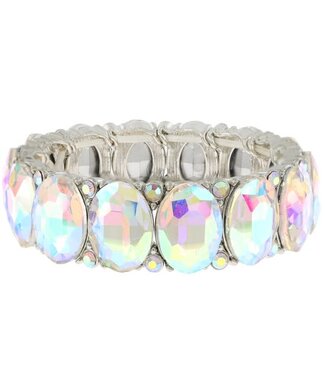 DANCE FLOOR DIVA JEWEL BRACELET- SILVER IRIDESCENT