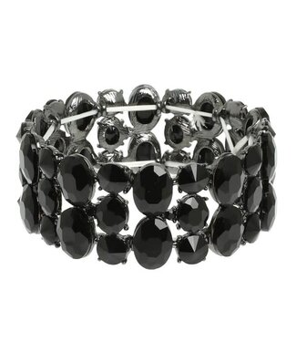 MUST BE FAMOUS JEWEL BRACELET - BLACK