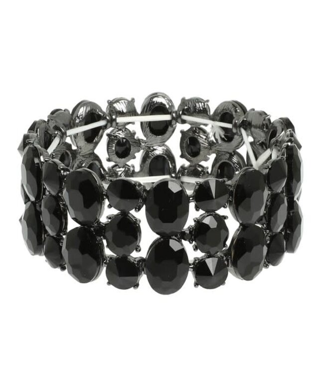 MUST BE FAMOUS JEWEL BRACELET - BLACK