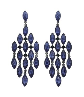 FALLING GLAMOUR EARRINGS - NAVY