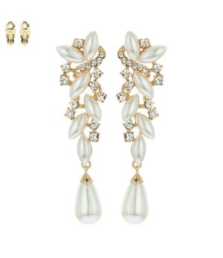 CAN'T GET ENOUGH PEARL CLIP ON EARRINGS - SILVER