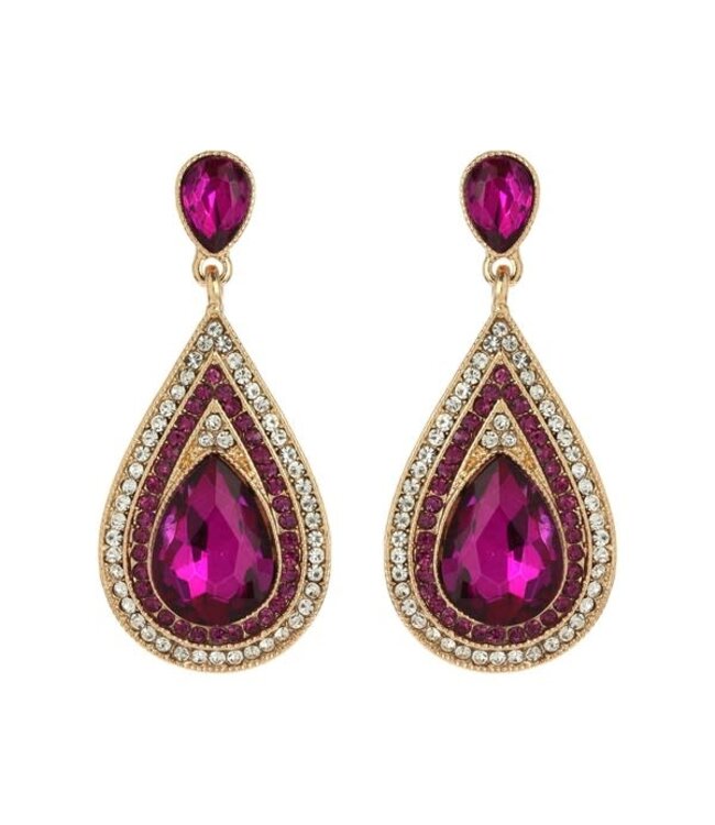 FESTIVE & FABULOUS EARRINGS - FUCHSIA