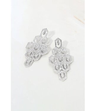 A-MAZE-MENT JEWEL EARRINGS - SILVER