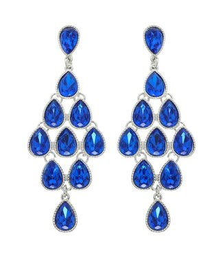BRING IT BACK JEWEL EARRINGS - ROYAL BLUE