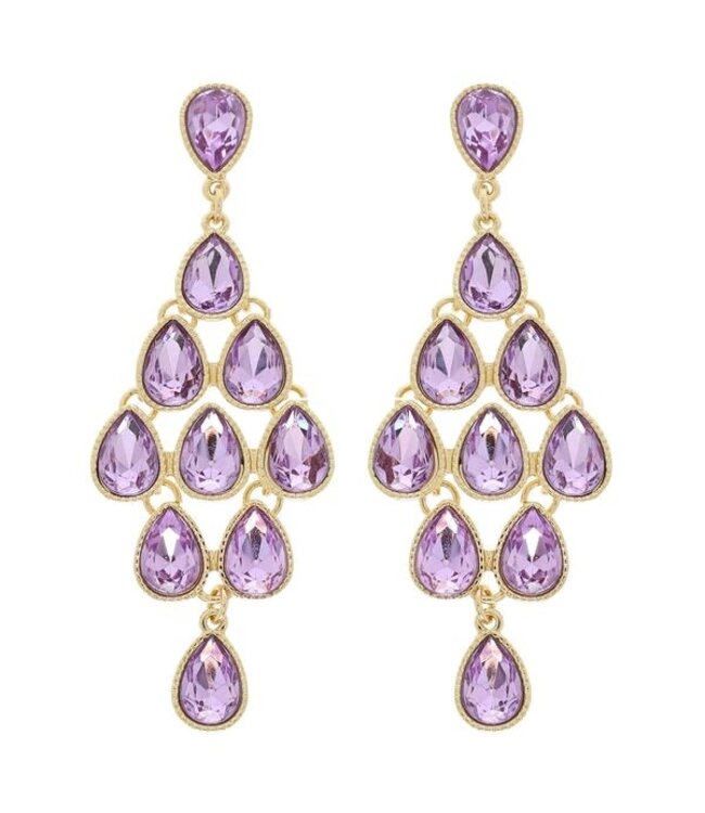 BRING IT BACK JEWEL EARRINGS - LAVENDER