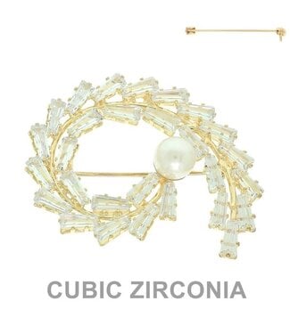 BACK TO THE MIDDLE BROOCH - GOLD