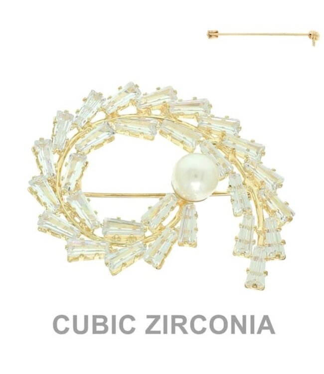 BACK TO THE MIDDLE BROOCH - GOLD