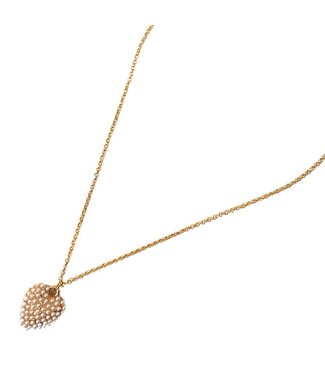 HEART THROB PEARL NECKLACE SET - GOLD