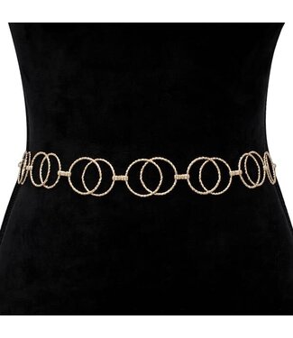 OVER N UNDER CHAIN BELT - GOLD