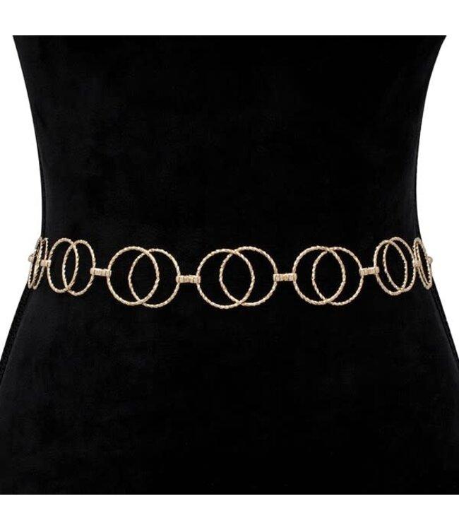 OVER N UNDER CHAIN BELT - GOLD