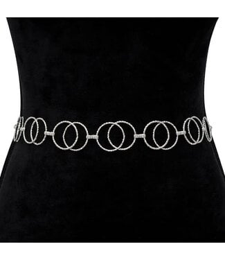 OVER N UNDER CHAIN BELT - SILVER