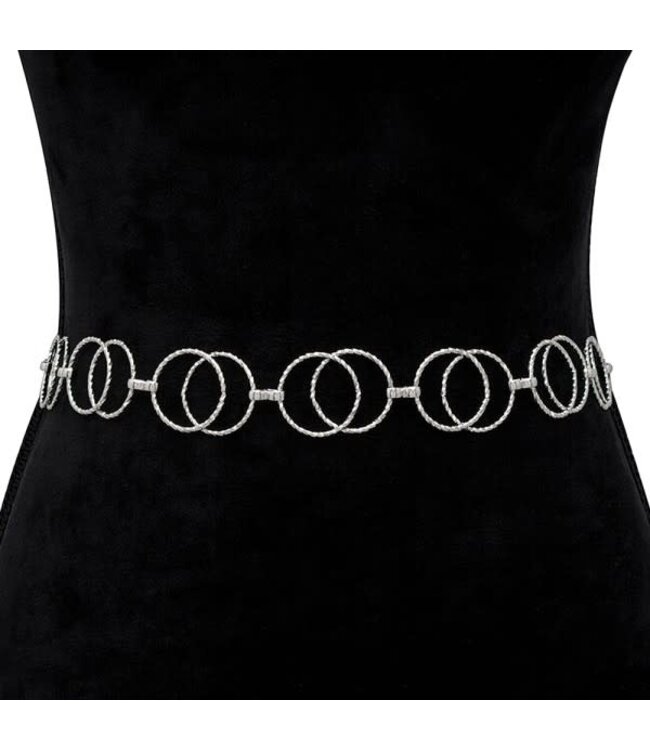 OVER N UNDER CHAIN BELT - SILVER