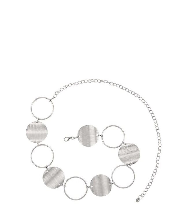 CAUGHT IN THE LOOP CHAIN BELT - SILVER