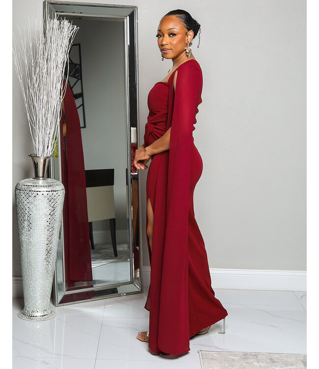 GRAND ENTRANCE CAPE DRESS