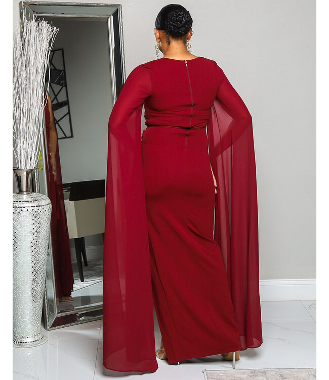 GRAND ENTRANCE CAPE DRESS